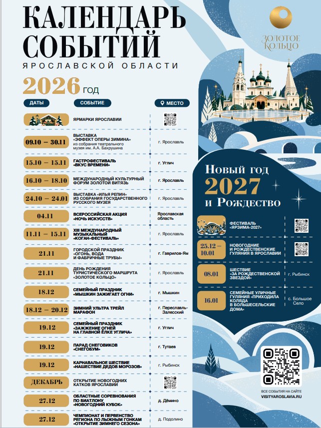Календарь событий Ярославской области 2026 г.